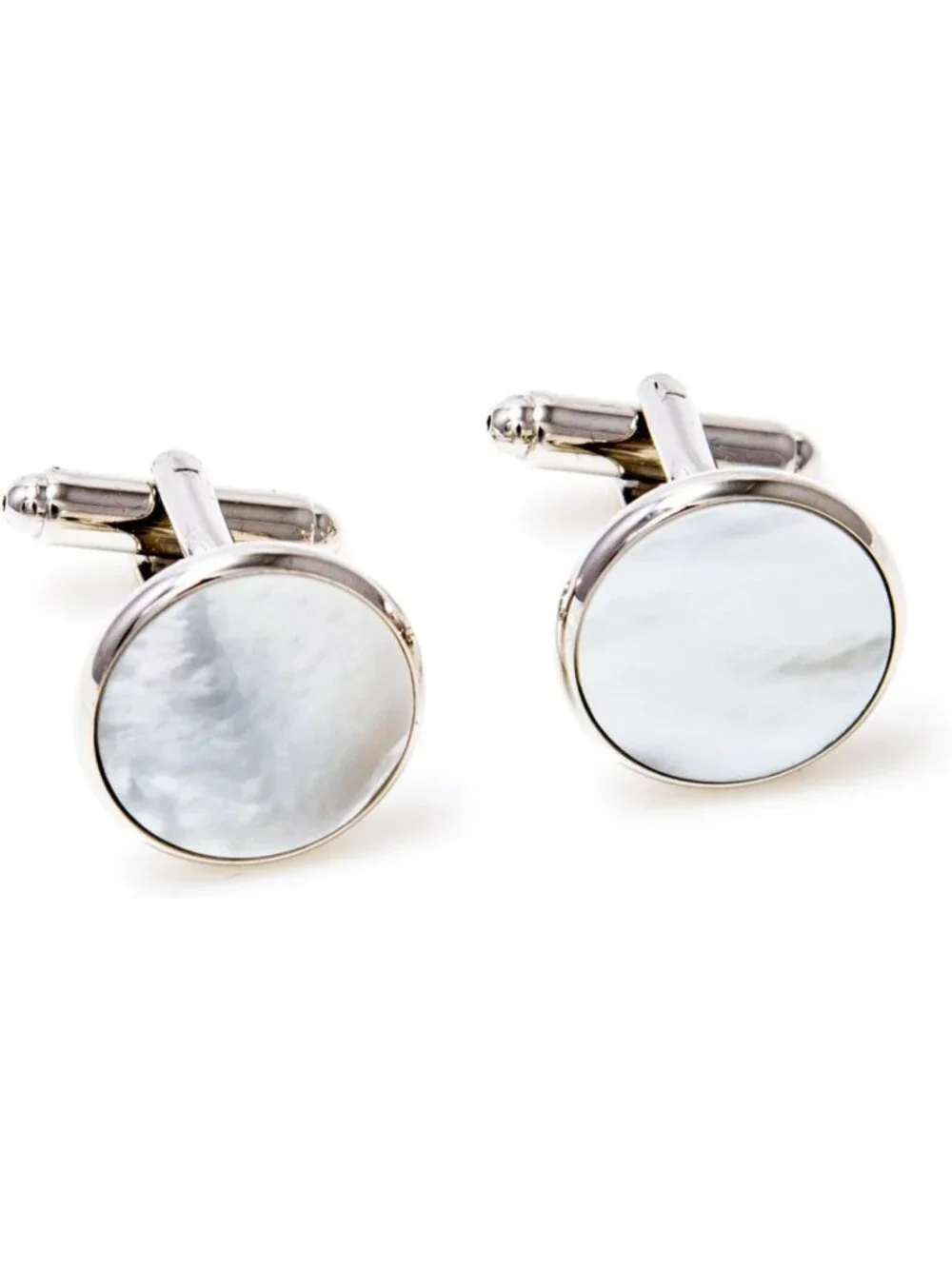Elegant Mother of Pearl Tuxedo Cufflinks & Studs Set with Gift Box & Cloth